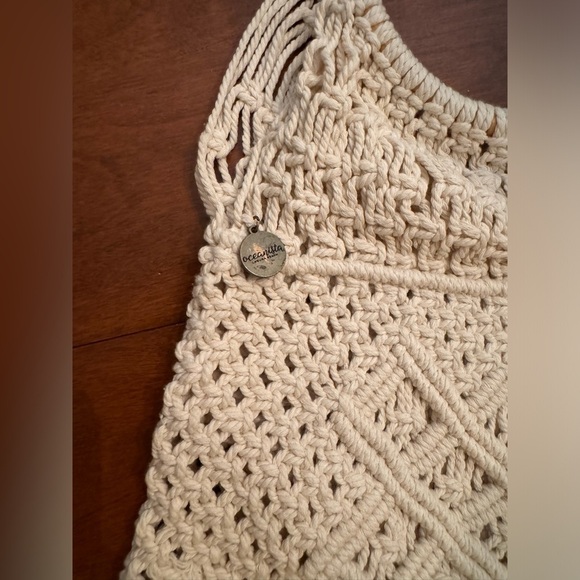 Wood and Crochet handbag purse round handle Oceanista purse new - Picture 4 of 8